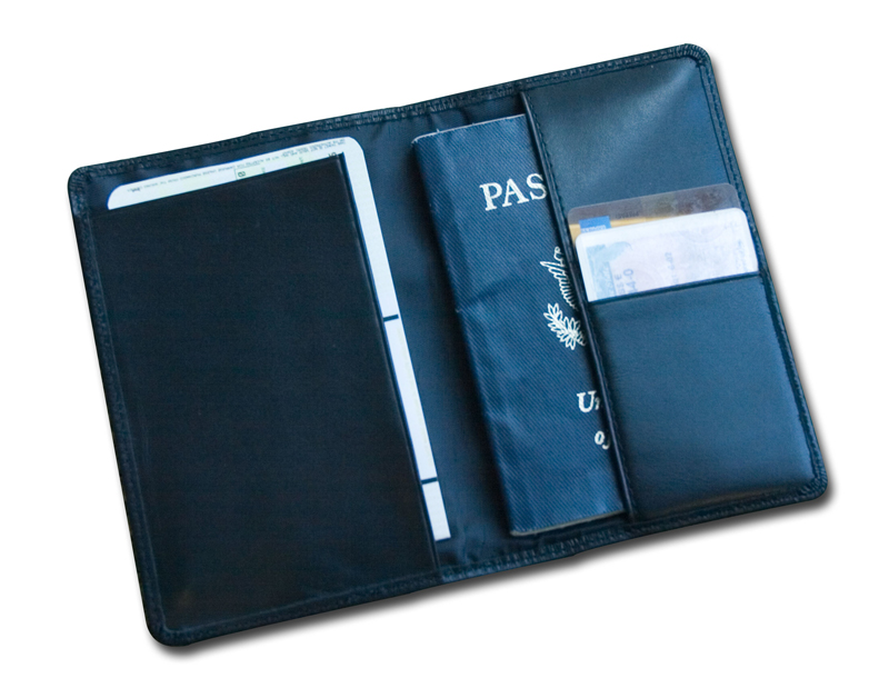 Dacasso A1042 Classic Black Leather Passport Holder - 0.10 Lbs.
