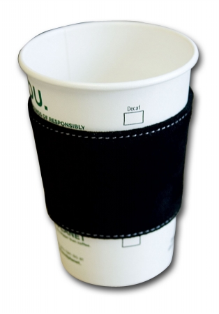 Dacasso A9201 Black Suede Leather Coffee Sleeve