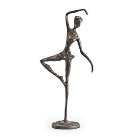 . Zd633s Standing Ballerina Bronze Sculpture