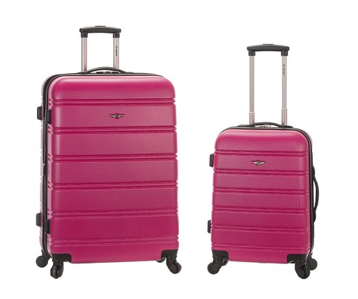 F225-magenta Expandable Spinner Luggage Set - Magenta 2 Pieces