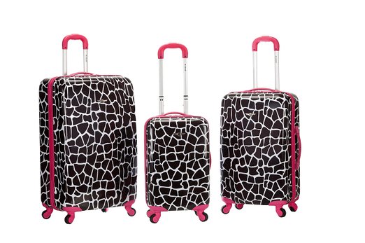 F195-pinkgiraffe Luggage Set - Pinkgiraffe 3 Pieces