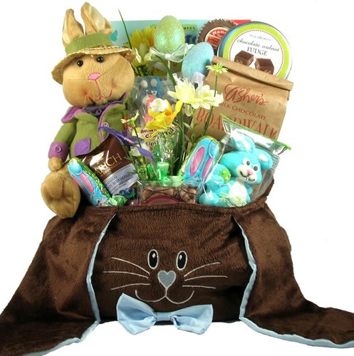 DeChBu Deluxe Chocolate Bunny, Easter Gift Basket