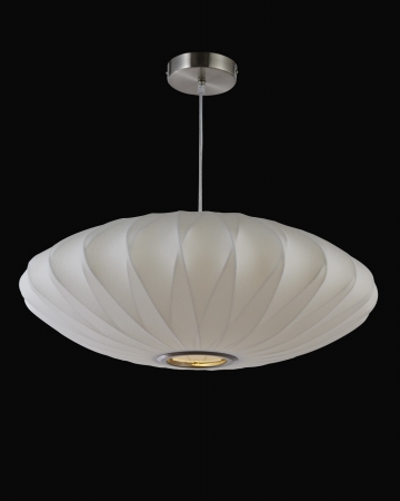 Lm10904-22 Oval Cocoon Ceiling Pendant White - 22 Dia. X 9.8 H In.