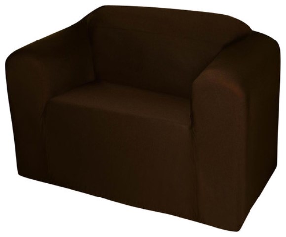 Kashi Sc020481 Jersey Slip Cover Chair - Chocolate
