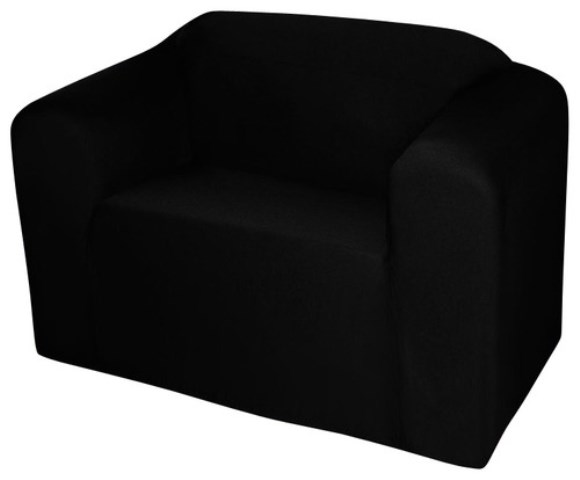 Kashi Sc020498 Jersey Slip Cover Chair - Black