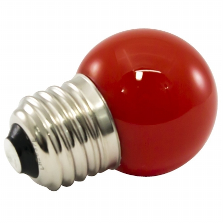 Pg40f-e26-re Premium Grade Led Lamp Intermediate Globe, Frosted Red Glass