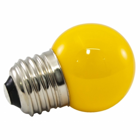 Pg40f-e26-ye Premium Grade Led Lamp Intermediate Globe, Frosted Yellow Glass