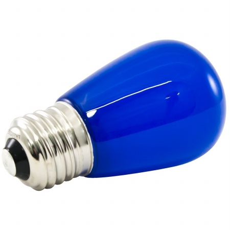 Ps14f-e26-bl Premium Grade Led Lamp S14 Shape, Standard Medium Base, Frosted Blue Glass