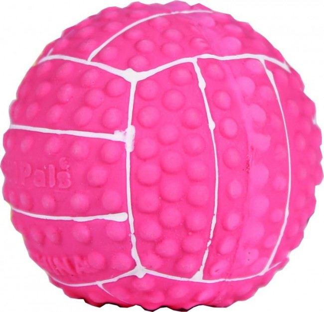 827940 Li L Pals Latex Volleyball Dog Toys - Pink, 2 In.