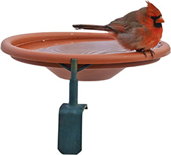 Audubon-woodlink Deck Mount Bird Bath - Red, 1 Qt. Cap