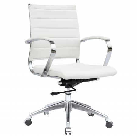 Fmi10077-white Sopada Conference Office Chair Mid Back, White