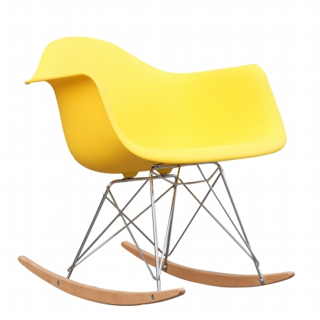 Fmi2013-yellow Rocker Arm Chair, Yellow