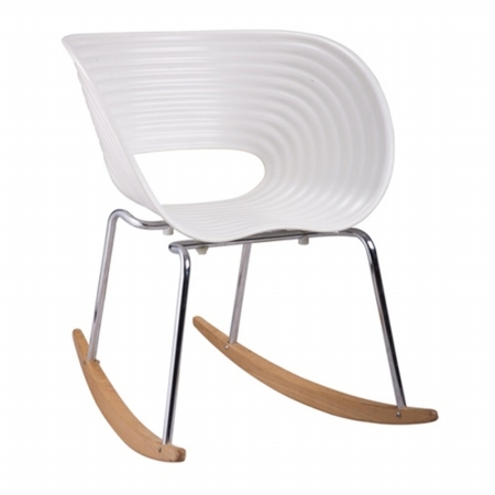 Fmi4013-white Vac Arm Rocker Chair, White