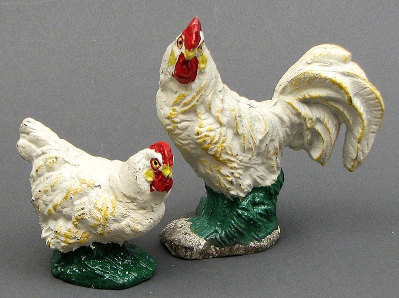 0170s-04663 Rooster And Hen Set Of 2