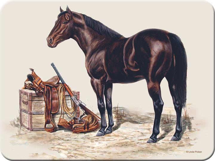 017-735 Horse Cutting Board & Hot Pad
