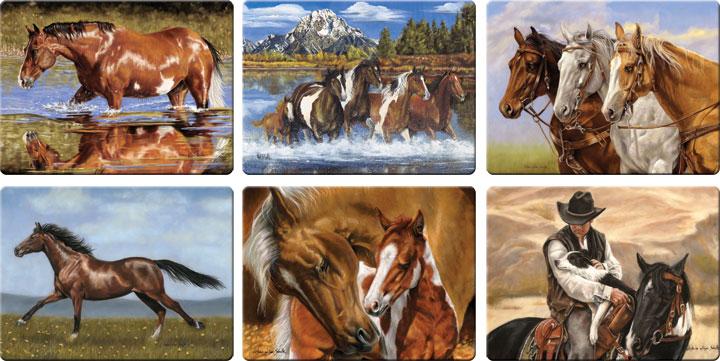 017-788 Horse Scenes Cutting Boards