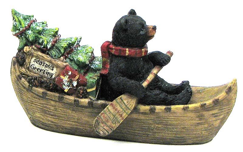 049-93205 Holiday Bear In Boat