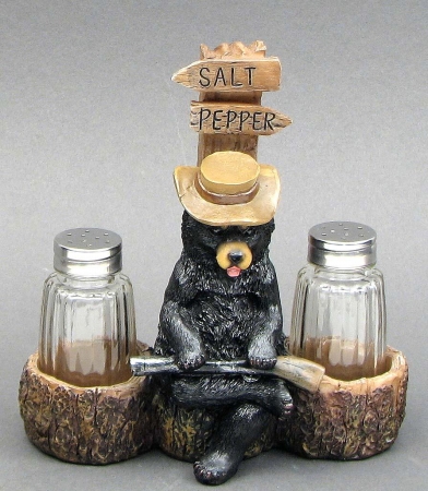 080-17521 Put It Back There Bear Salt And Pepper Set