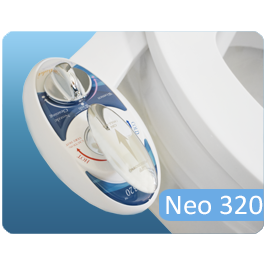 Bidetneo320s Neo 320 Dual Nozzle Bidet, Blue On White