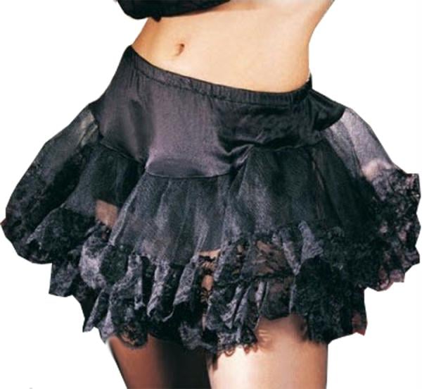 Morriscostumes Ua8999bl Petticoat Black Lace Bottom