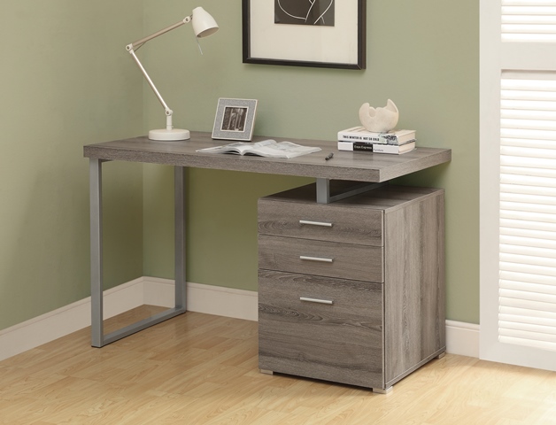 Dark Taupe Reclaimed-look Left Or Right Facing 48 L In. Desk