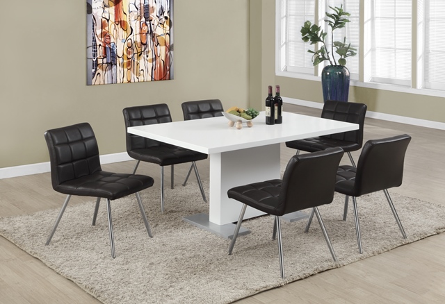 High Dining Table, Glossy White - 35 X 60 In.