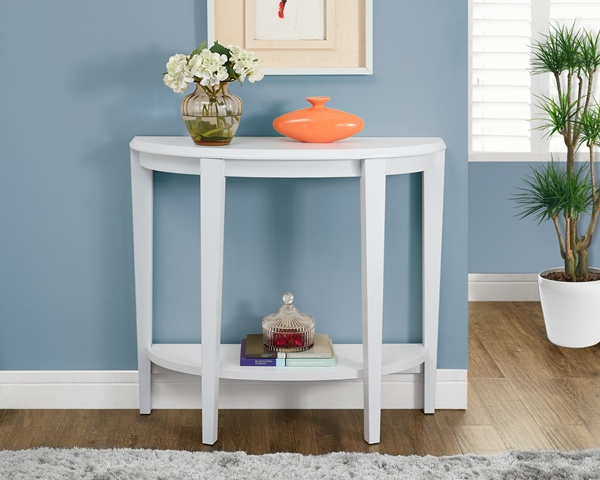 I 2451 36 L In. White Hall Console Accent Table