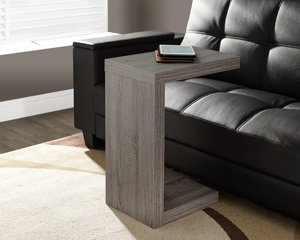 Dark Taupe Reclaimed-look Hollow-core Accent Table