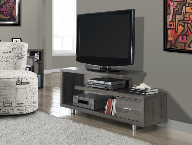 Dark Taupe Reclaimed-look 60 L Inch Tv Console