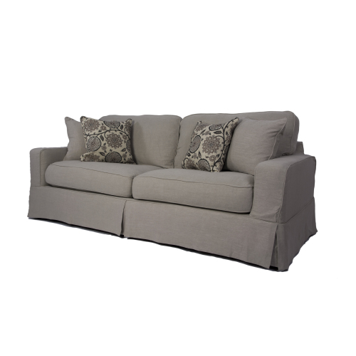 American Slipcovered 88" Sofa In Light Gray