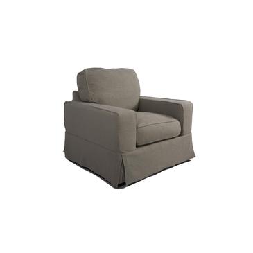 Americana Slipcovered Chair In Light Gray
