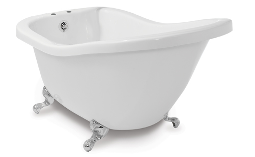 P7-ct1a-ch & Dm-7 Chelsea 59 In. White Acrylic Bathtub With Pre-drilled Holes,