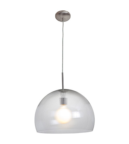 23760-1c-bs-apcl 1 Light Pendant In Brushed Steel