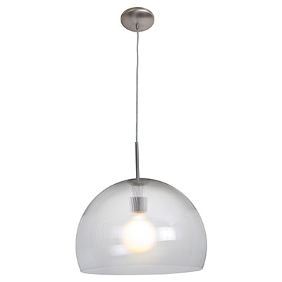 23760-1r-bs-apcl 1 Light Pendant In Brushed Steel