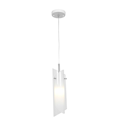 Gyro 52062-bs-clop Gyro 1 Light Pendant In Brushed Steel With Clear Outter Opal Inner Glass