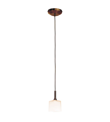 96918-12v-1-brz-opl 1 Light Pendant In Bronze With Opal Glass