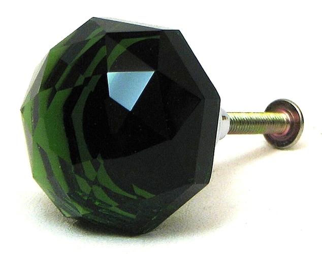 0170s-ho14g Large Green Solid Crystal Glass Drawerdoor Pull