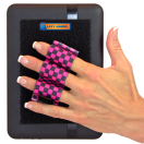 LAZY-HANDS 201342 Heavy-Duty 3-Loop Grip 1 Grip For Readers & Mini Tablets - Fits Most Black & Pink Checkers LAZY-HANDS 201342 Heavy-Duty 3-Loop Grip 1 Grip For Readers & Mini Tablets - Fits Most Black & Pink Checkers