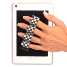 LAZY-HANDS 201522 4-Loop Grip For Reader XL Grip - Xl Black & White Checkers LAZY-HANDS 201522 4-Loop Grip For Reader XL Grip - Xl Black & White Checkers