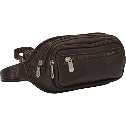 3086 - Chc Multi - Zip Oval Waist Bag - Chocolate
