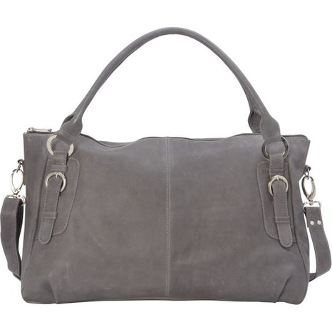 3059 - Char Large Handbagcross Body Bag - Charcoal