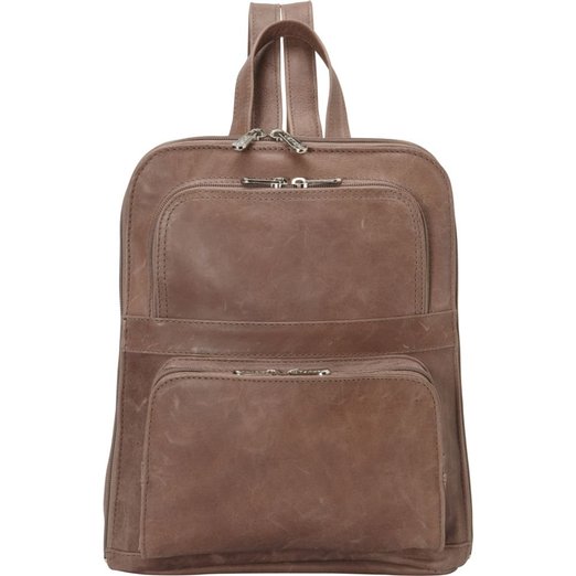 3067 - Tof Slim Tablet Backpack W Front Pockets - Toffee
