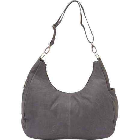 3072 - Char Large Crossbodyhobo Shoulder Bag - Charcoal