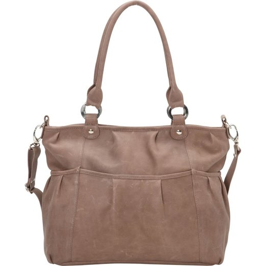 3087 - Tof Zippered Cross - Body Tote - Toffee