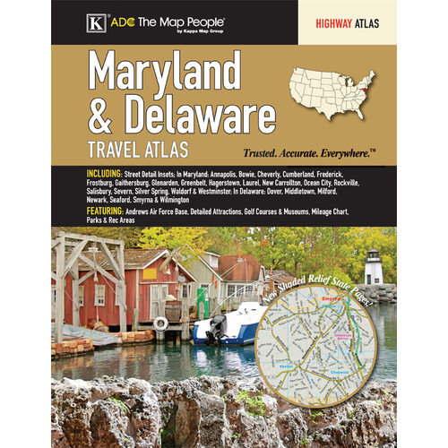 Universal Map 12999 Maryland Delaware State Road Atlas