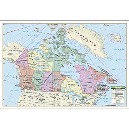 Universal Map 27094 Canada Rolled Map - Laminated 40 X 28 In.