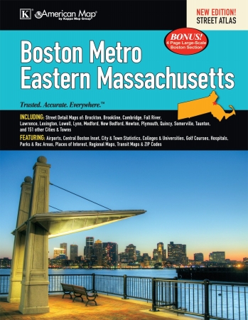 Universal Map 14172 Boston, Metro & Eastern Massachusetts Street Atlas