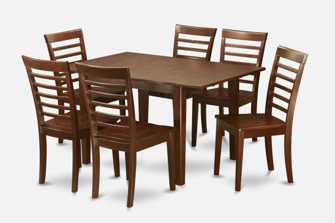 7 Piece Dinette Set For Small Spaces-Kitchen Table and 6 Chairs For Dining Room