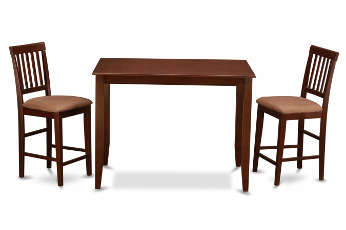 3 Piece Counter Height Table Set-table And 2 Dinette Chairs