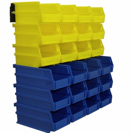 3-1020ybws Wall Storage Unit With Yellow Bins